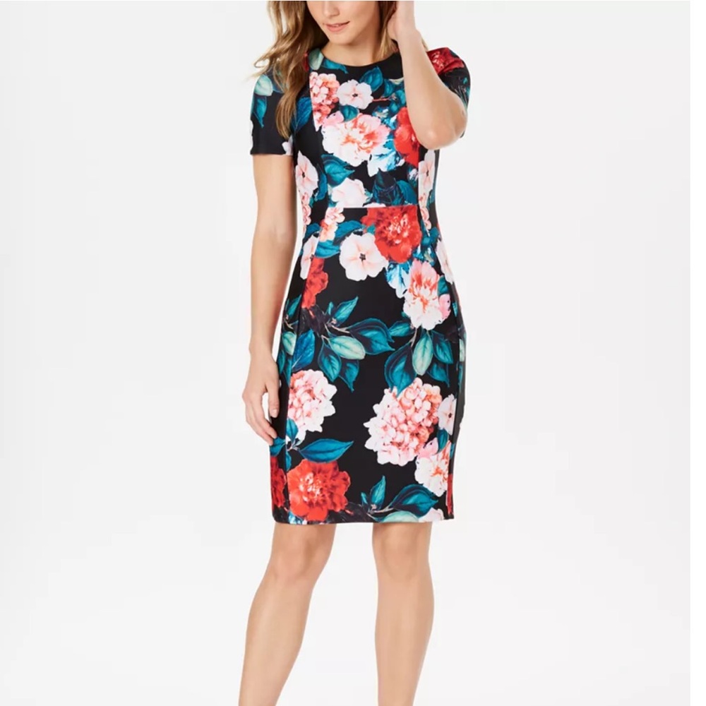 Calvin Klein Floral-Print Sheath Dress